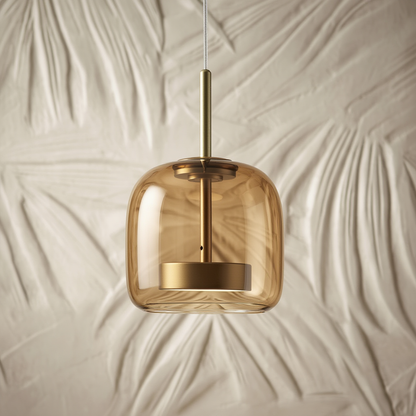 Scandinavische Glazen Hanglamp – Warm Sfeerlicht met Amber, Helder of Grijs Glas – Ø 15, 25 of 35 cm – Moderne Verlichting voor Keuken, Eetkamer en Woonkamer