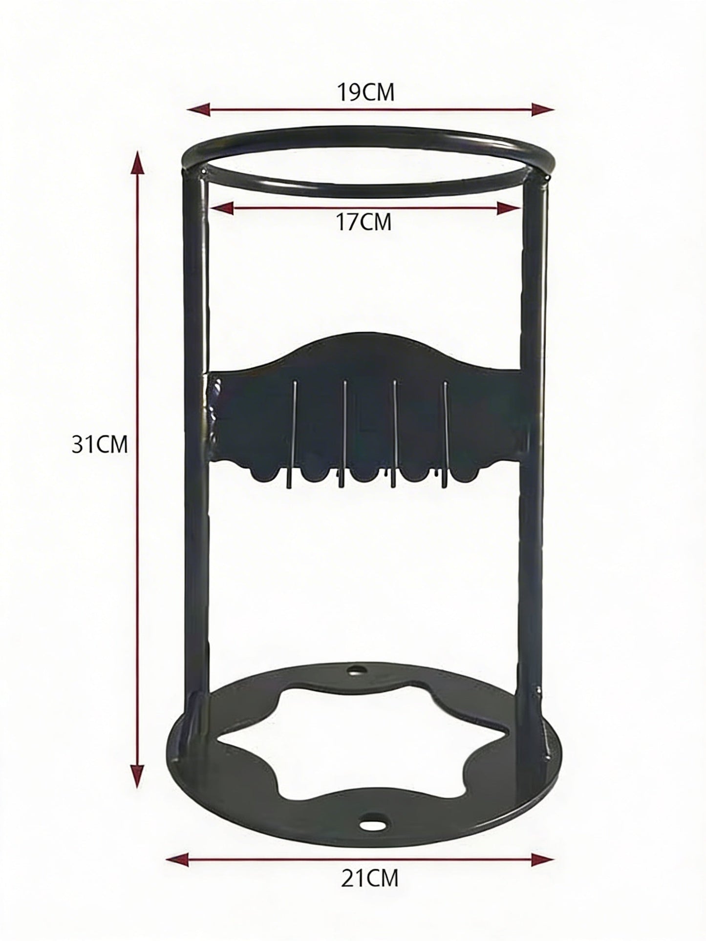 Handmatige Houtsplijter Staal 20cm Diameter Zwart Haardhout Openhaard Camping Tuin Veilig Compact Kloofwig
