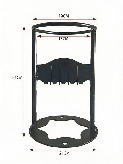 Handmatige Houtsplijter Staal 20cm Diameter Zwart Haardhout Openhaard Camping Tuin Veilig Compact Kloofwig