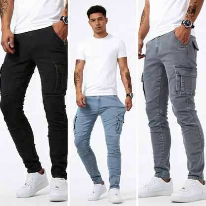 Heren Cargo Jeans Comfortabele Pasvorm Modern