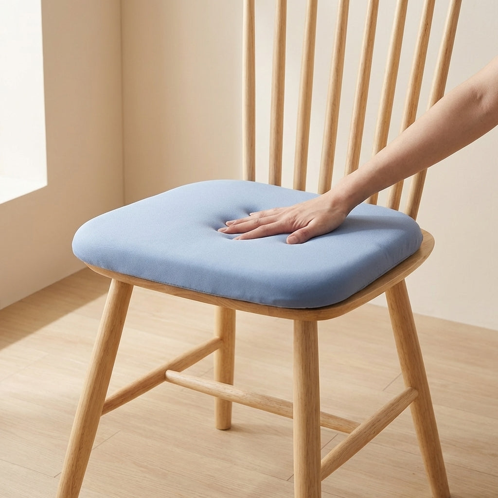 Stoelkussen Memory Foam 40x40cm Vierkant 4cm Dik Zitkussen voor Stoel Bureaustoel Auto Thuis Kantoor Reizen