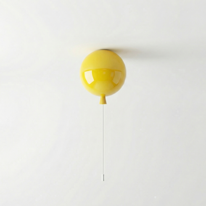 Bauhaus Ballon Wand- & Plafondlamp met Trekschakelaar – Design Verlichting voor Kinderkamer, Slaapkamer & Gang