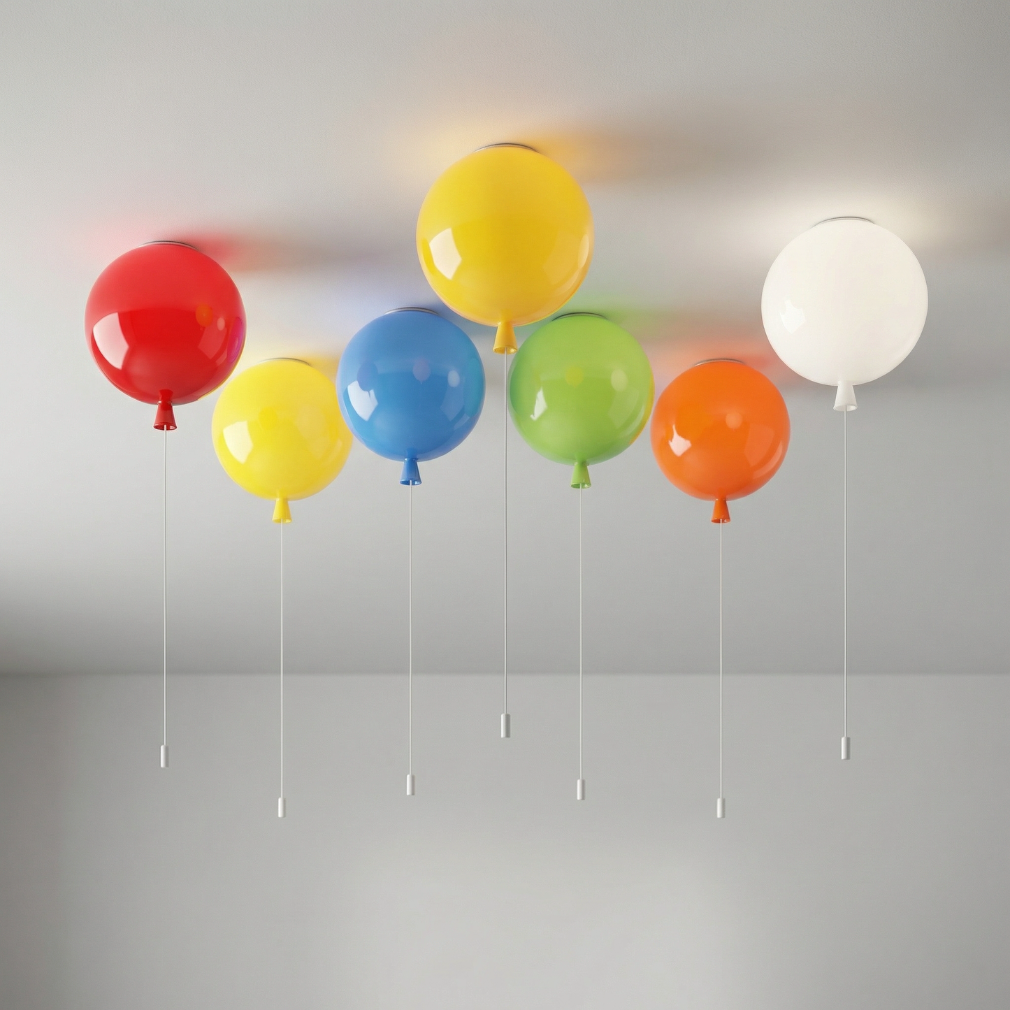 Bauhaus Ballon Wand- & Plafondlamp met Trekschakelaar – Design Verlichting voor Kinderkamer, Slaapkamer & Gang