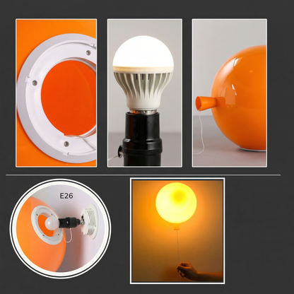 Bauhaus Ballon Wand- & Plafondlamp met Trekschakelaar – Design Verlichting voor Kinderkamer, Slaapkamer & Gang