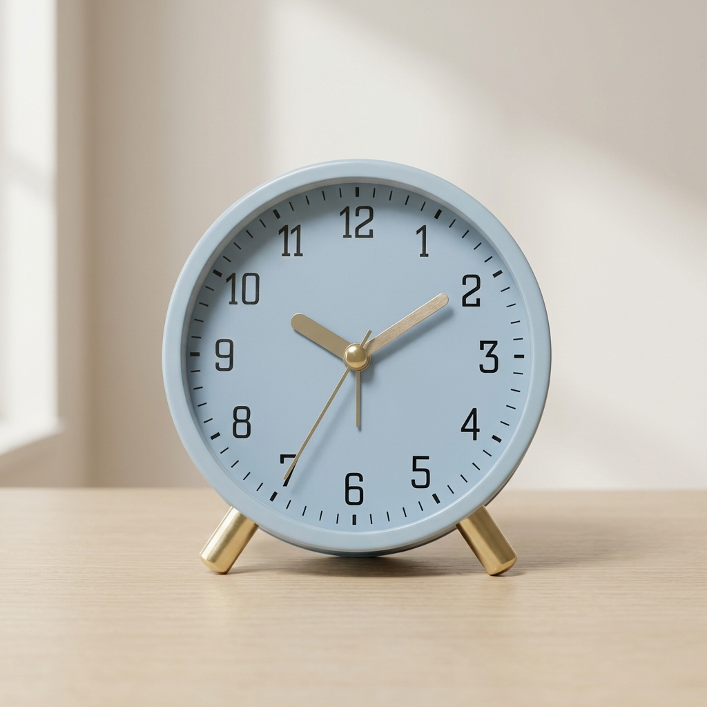 Tafelklok Scandinavisch Stil Stil Uurwerk Metaal Glas Batterij 13x11x5.5cm