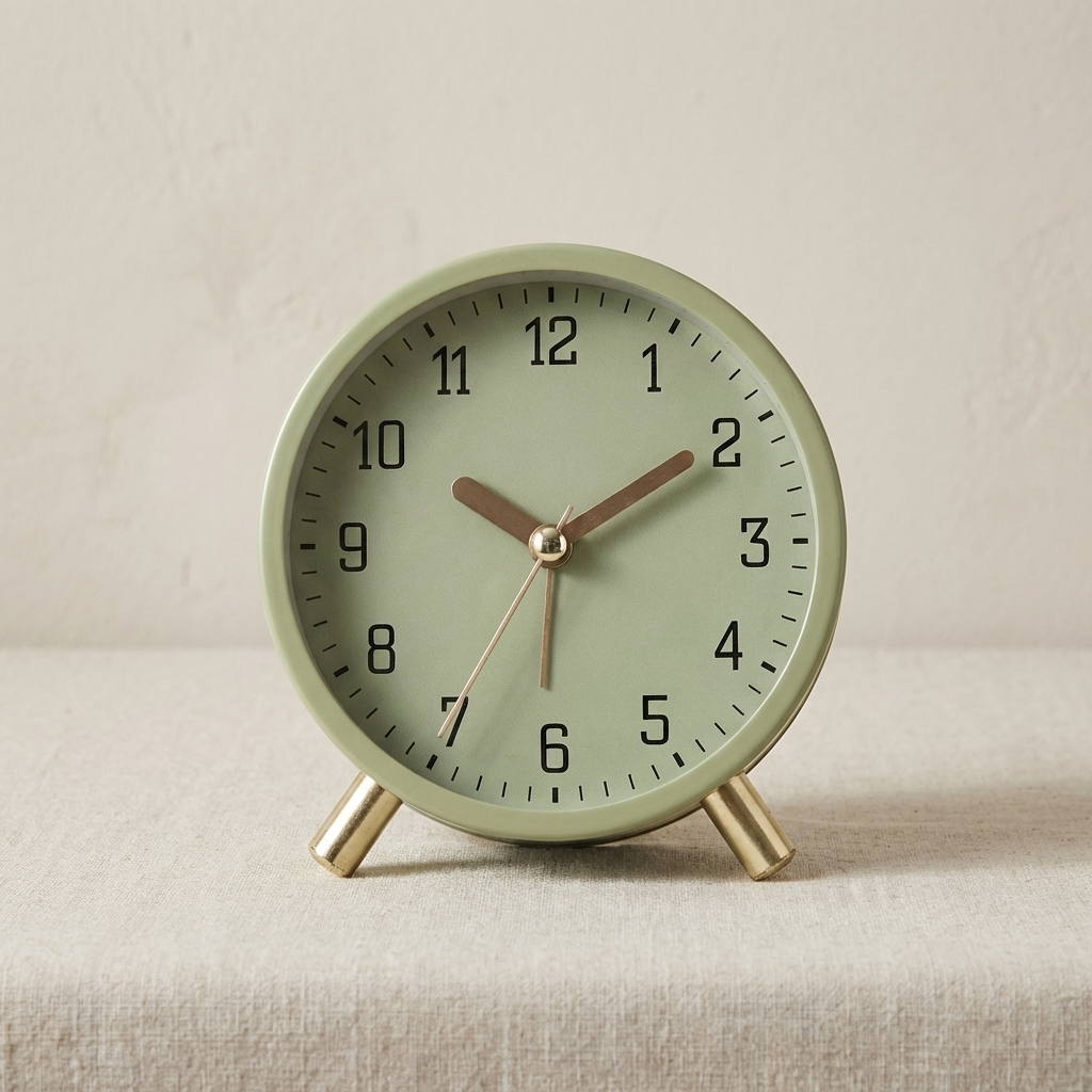 Tafelklok Scandinavisch Stil Stil Uurwerk Metaal Glas Batterij 13x11x5.5cm