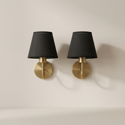 Oplaadbare LED Wandlamp met Afstandsbediening 5W Zwart Goud Accent voor Slaapkamer Hal Woonkamer Draadloze Verlichting