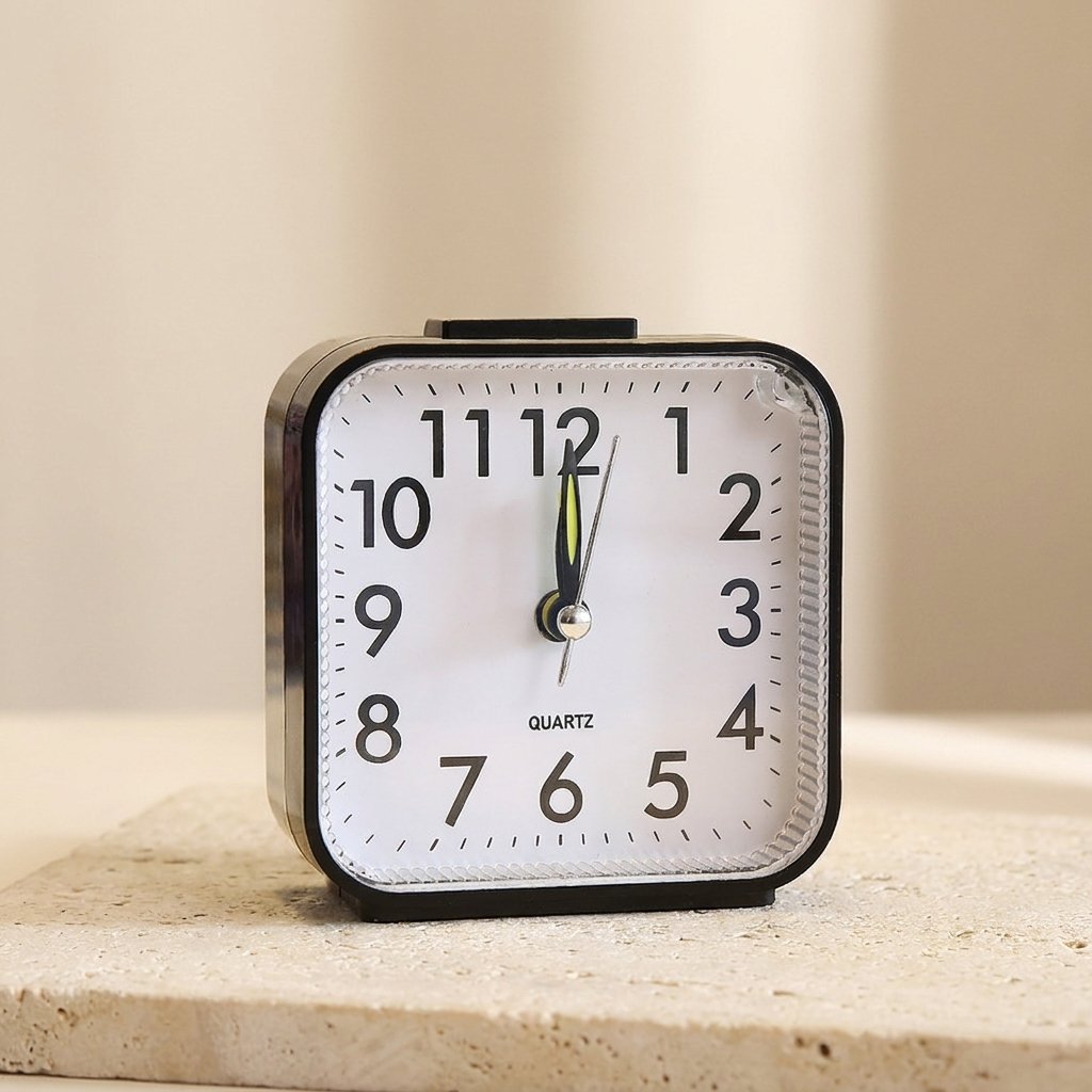 Minimalistische Stille Wekker met Goed Leesbaar Display en Zacht Alarm
