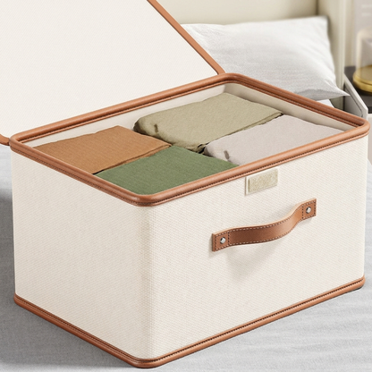 Opbergbox met Deksel en Handvatten Oxford Stof Inklapbaar voor Kast en Kamers