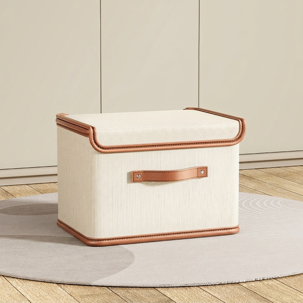 Opbergbox met Deksel en Handvatten Oxford Stof Inklapbaar voor Kast en Kamers