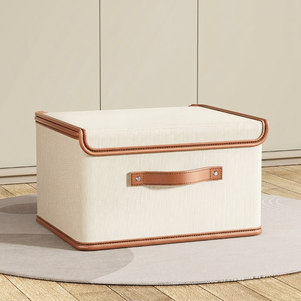 Opbergbox met Deksel en Handvatten Oxford Stof Inklapbaar voor Kast en Kamers