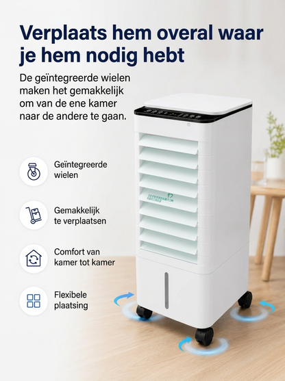Draagbare Mobiele Aircooler 3-in-1 met 7L Watertank en Afstandsbediening – Energiezuinige Luchtbevochtiger met Timer voor Thuis en Kantoor