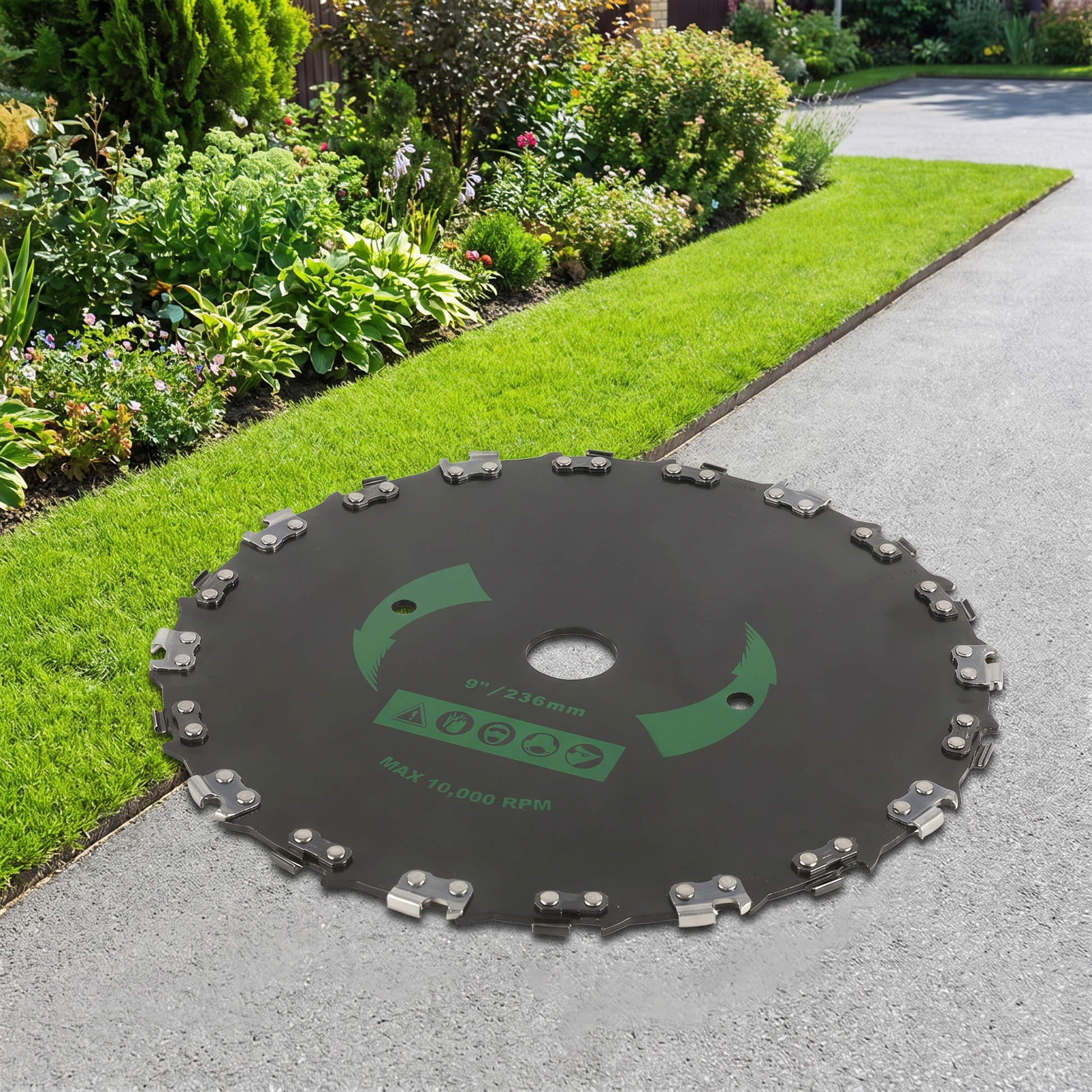 Kantenmaaier gazonranden oprit stalen maaiblad 23cm