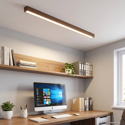 Kantoor lijnlamp plafond hout aluminium ingebouwde LED