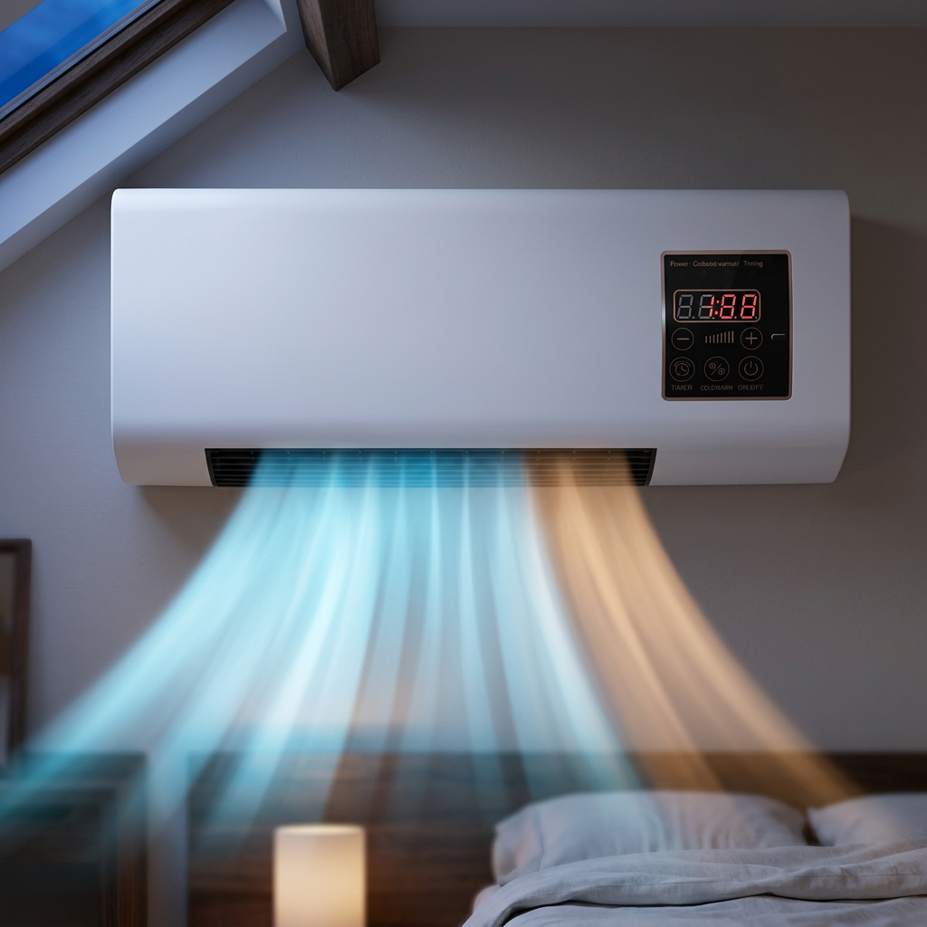 Airco Zonder Buitenunit Slaapkamer 4 in 1 Koelen Verwarmen Ventileren Ontvochtigen Wandmontage Stil Mini Airco Zolderkamer Timer