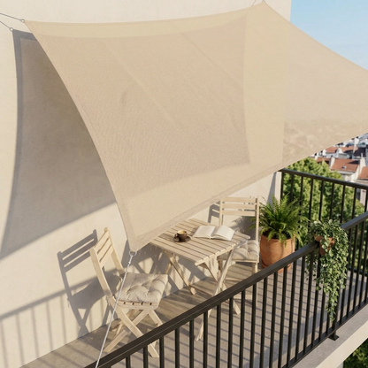 Waterdicht Rechthoekig Schaduwdoek met UV-Bescherming – Zonnedoek voor Tuin, Terras, Balkon & Zwembad – Scheurvast incl. Bevestigingskoorden
