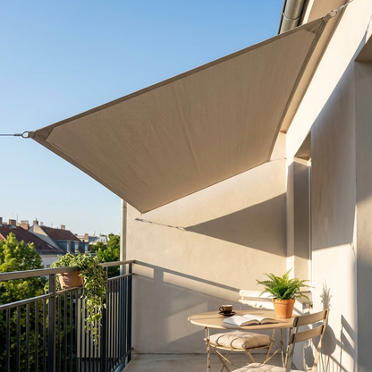 Waterdicht Rechthoekig Schaduwdoek met UV-Bescherming – Zonnedoek voor Tuin, Terras, Balkon & Zwembad – Scheurvast incl. Bevestigingskoorden