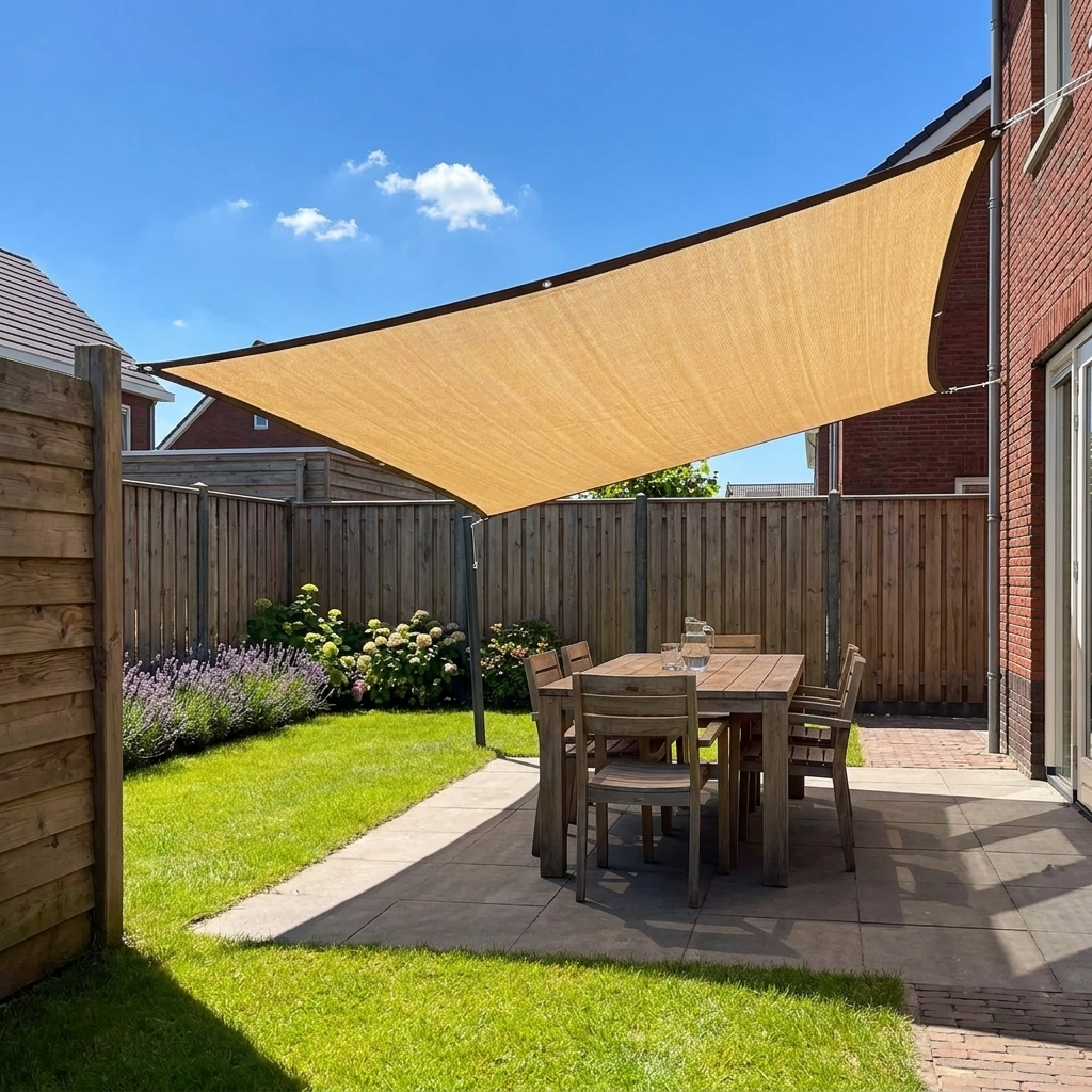 Schaduwdoek Tuin met 90% UV-Bescherming – Luchtdoorlatend HDPE Schaduwnet met Metalen Ogen voor Terras, Balkon, Kas en Planten – Zonnedoek, Schaduwscherm en Privacydoek