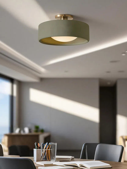 Porseleinen Plafondlamp met Strakke Montage – Moderne Lage Profiellamp Keramiek Opbouwverlichting