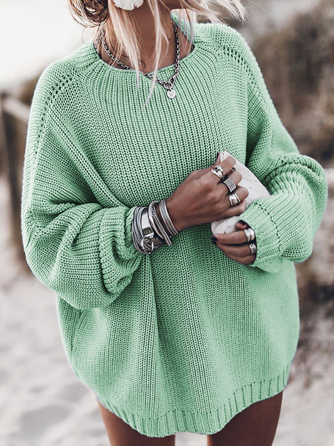 Dames Trui Zeeblauw Casual Stijl