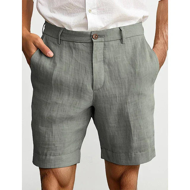 Heren Chino Short Linnen Zomer Comfortabele Broek