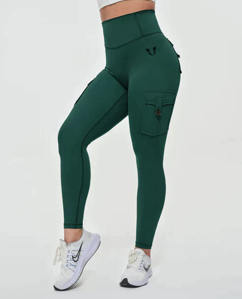 Elastische Hoge Taille Cargo Broek voor Dames