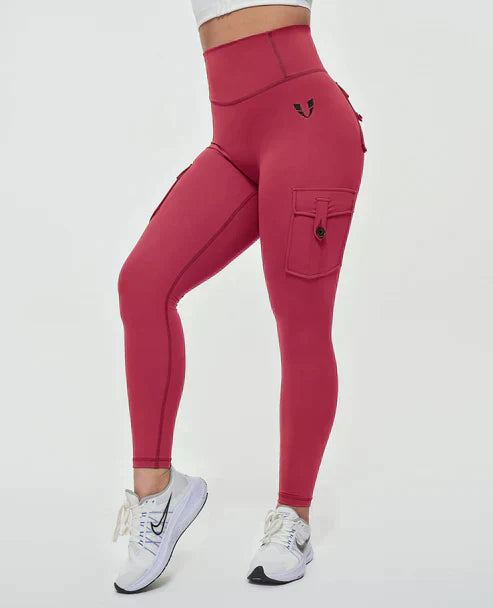 Elastische Hoge Taille Cargo Broek voor Dames
