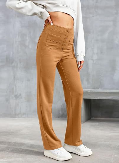 Elastische Broek Hoog Getailleerd Comfortabele Casual Stijl