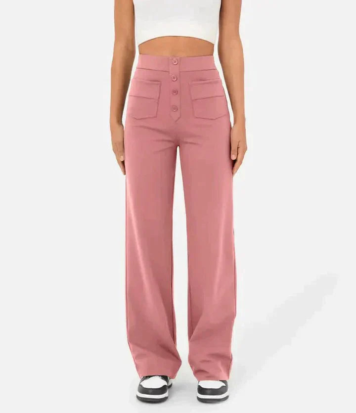 Hoge Taille Broek Stretch voor Vrouwen Comfortabele Zit