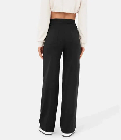 Elastische High Waisted Broek voor Vrouwelijk Comfort