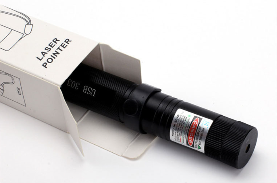 Krachtige Laserpointer Zaklamp met Instelbare Focus en USB Oplaadbaar – Bereik tot 10.000 Meter