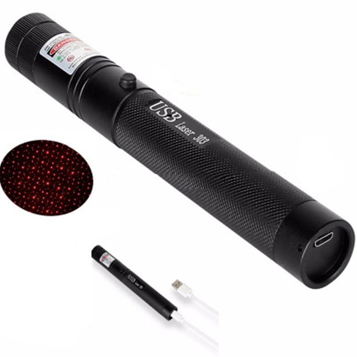 Krachtige Laserpointer Zaklamp met Instelbare Focus en USB Oplaadbaar – Bereik tot 10.000 Meter