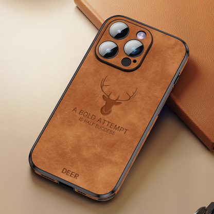 Smartphone Hoesje in Leerlook — Slank Design met Valbescheming & MagSafe-Compatibiliteit voor iPhone 16/15/14/13/12