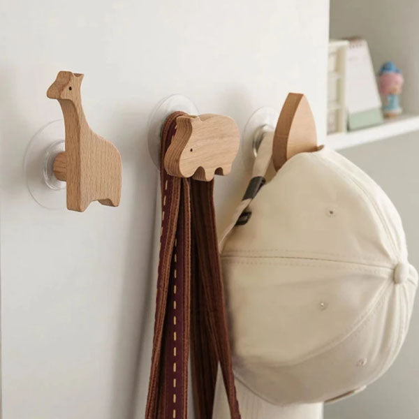 Wandhaken Hout Dieren Zelfklevend Kinderkamer Kapstokhaak Scandinavisch Design Kapstokhaakjes Muur Decoratie