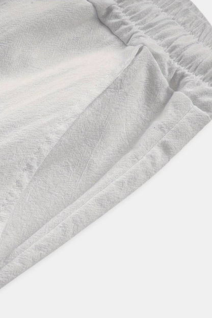 Heren Jogbroek Wit Zacht Comfortabele Loungebroek