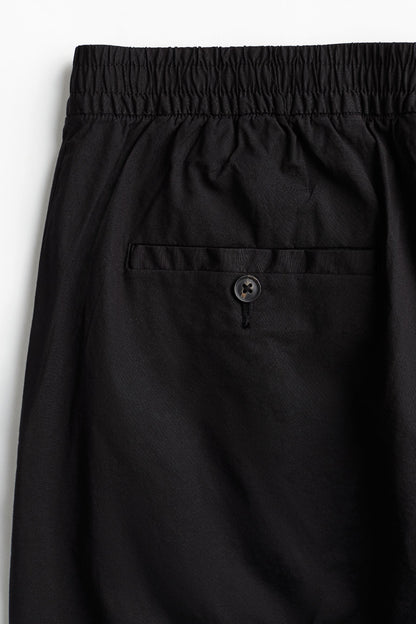 Heren Chino Broek Zwart Met Elasticiteit