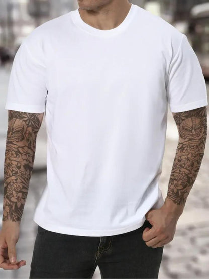 Mannen T-Shirt Hoge Hals Comfortabel Casual - StudioMarella