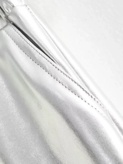 Vrouwelijke Broek met Vossenprint Zilveren Kleur