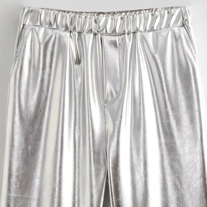Vrouwelijke Broek met Vossenprint Zilveren Kleur