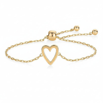 Gouden Hart Armbanden Set voor Moeder en Dochter - Partnerarmbanden met Symbolische Hartbedel - Hypoallergeen 14K Verguld of Verzilverd - Cadeau voor Familie Vriendschap Verjaardag