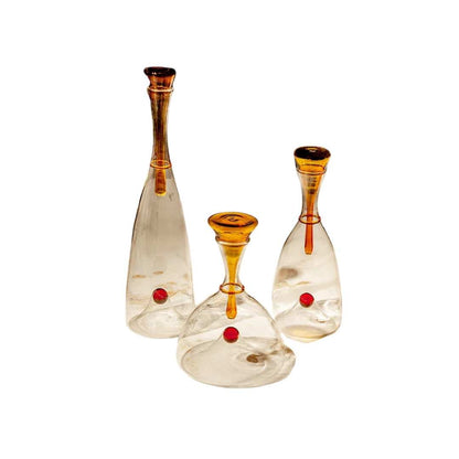 Glazen Karaf Mondgeblazen Decoratieve Stop Amber Blauw Loodvrij Vaatwasmachinebestendig Eettafel Woonkamer