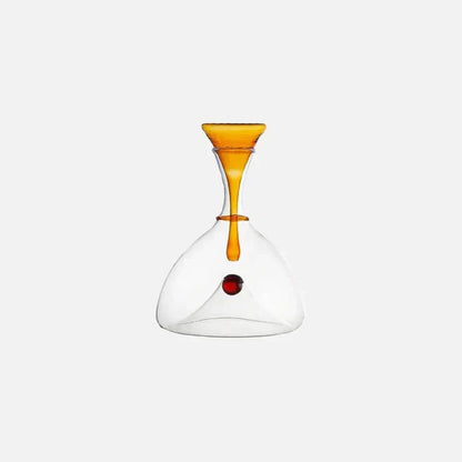 Glazen Karaf Mondgeblazen Decoratieve Stop Amber Blauw Loodvrij Vaatwasmachinebestendig Eettafel Woonkamer