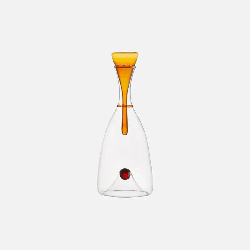 Glazen Karaf Mondgeblazen Decoratieve Stop Amber Blauw Loodvrij Vaatwasmachinebestendig Eettafel Woonkamer
