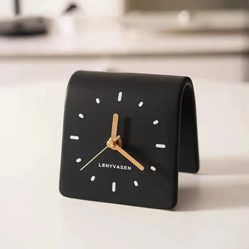 Keramische Bureauklok Met Stil Quartz Uurwerk Voor Bureau En Nachtkastje
