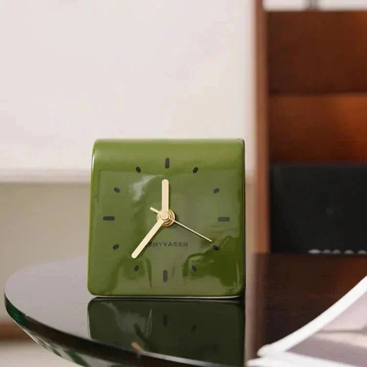 Keramische Bureauklok Met Stil Quartz Uurwerk Voor Bureau En Nachtkastje