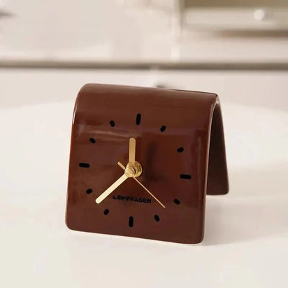 Keramische Bureauklok Met Stil Quartz Uurwerk Voor Bureau En Nachtkastje