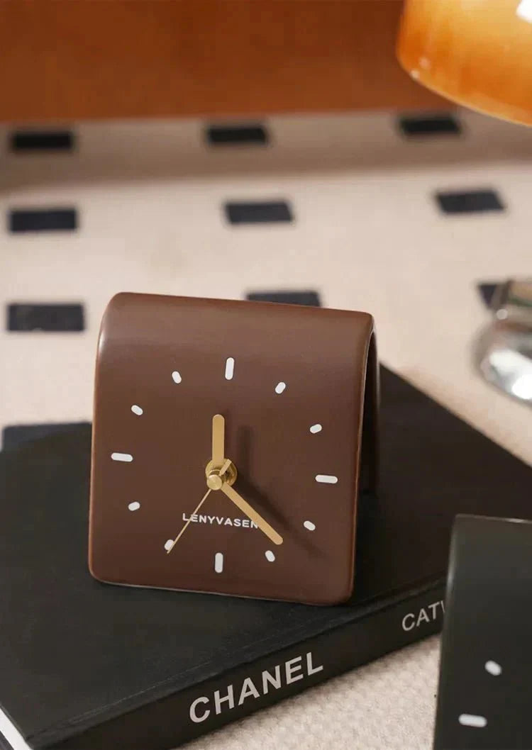 Keramische Bureauklok Met Stil Quartz Uurwerk Voor Bureau En Nachtkastje