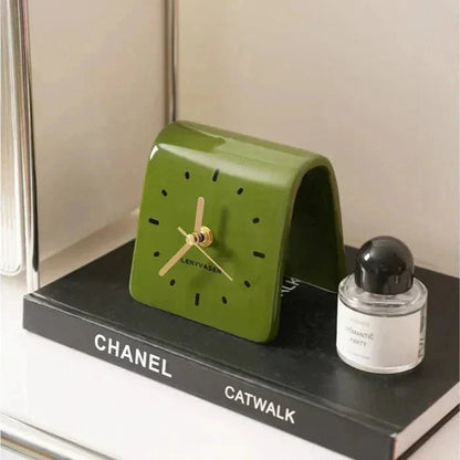 Keramische Bureauklok Met Stil Quartz Uurwerk Voor Bureau En Nachtkastje