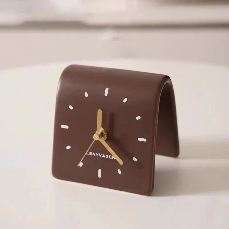 Keramische Bureauklok Met Stil Quartz Uurwerk Voor Bureau En Nachtkastje