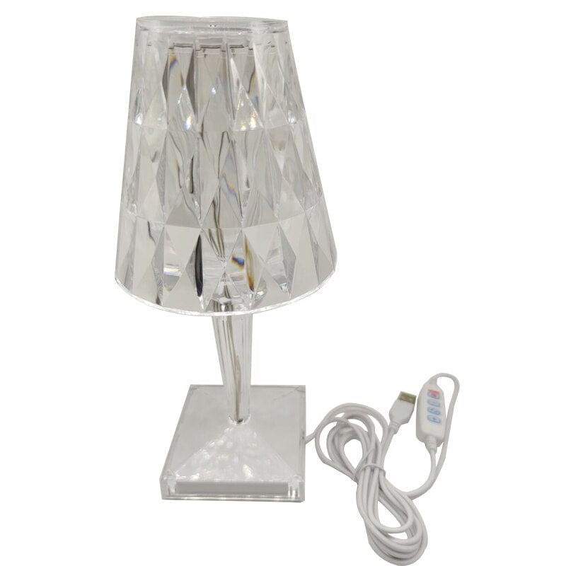 Kristallen Tafellamp Led Diamant Draadloos Oplaadbaar Touch Dimbaar Sfeerverlichting Woonkamer Slaapkamer